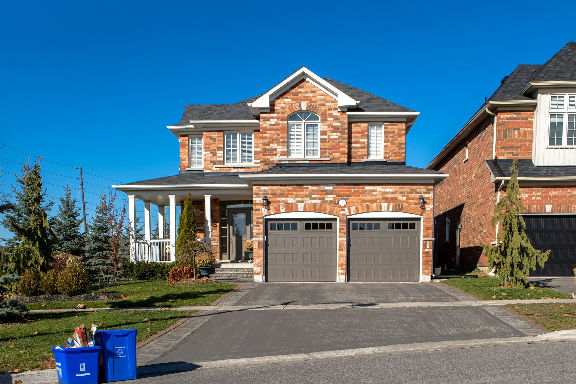Brick family home with a two-car garage